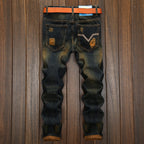 Men's Vintage-Style Distressed Jeans