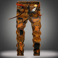 Retro Ripped Straight-Leg Men's Jeans