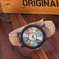 Vintage leather women's quartz wrist watch by Ancient Energy featuring a casual design and classic analog clock face.