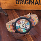 Vintage leather women's quartz wrist watch by Ancient Energy featuring a casual design and classic analog clock face.