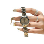Elegant ladies steel-band wristwatch by Ancient Energy with a sleek design and polished silver-tone finish.