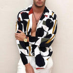Plus size Hawaiian men's blouse by Ancient Energy featuring vibrant printed Hawaiian shirt for a relaxed, tropical style.