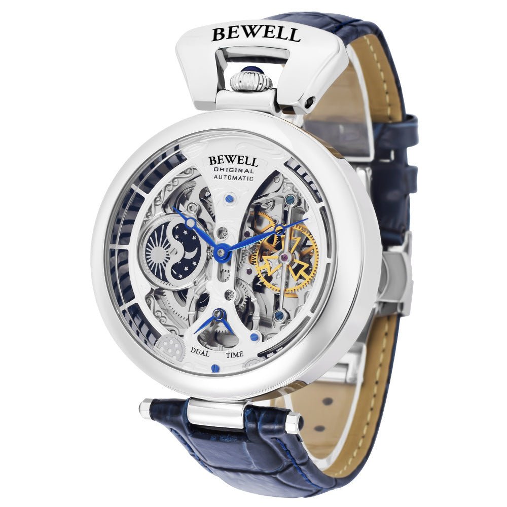 Ancient Energy men's waterproof watch with a sleek design, featuring a black dial and stainless steel band.