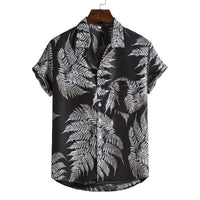 Men's short-sleeved beach shirt by Ancient Energy featuring a new printed design, perfect for casual summer wear.
