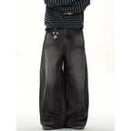 Men's high-street relaxed wide-leg pants by Ancient Energy, premium-looking versatile casual trousers in a comfortable fit.