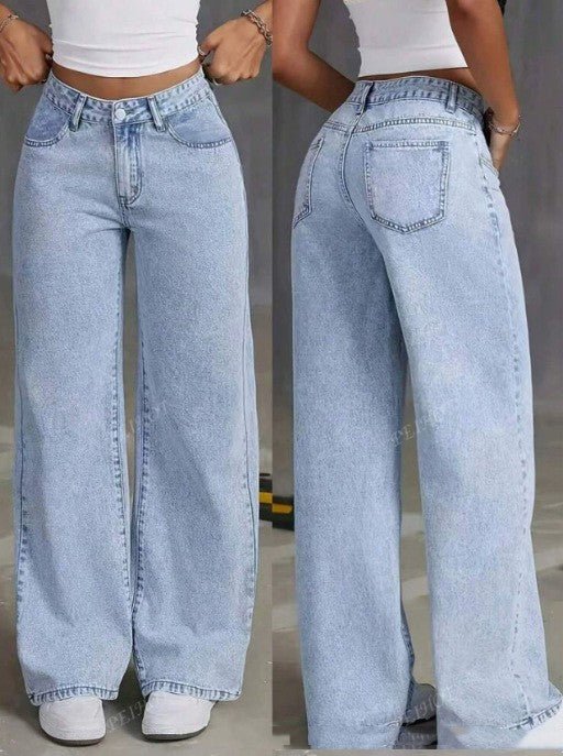 High waist straight jeans for women in sweet and spicy style by Ancient Energy, featuring a classic denim look and fitted silhouette.