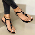 Women's casual flat thong beach sandals by Ancient Energy with comfortable design and lightweight summer style.