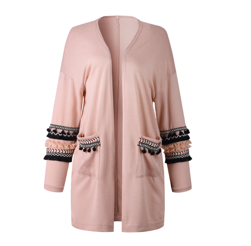Chic Long Sleeve Women's Cardigan Coat