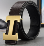 Elegant Alloy Buckle Imitation Leather Belt