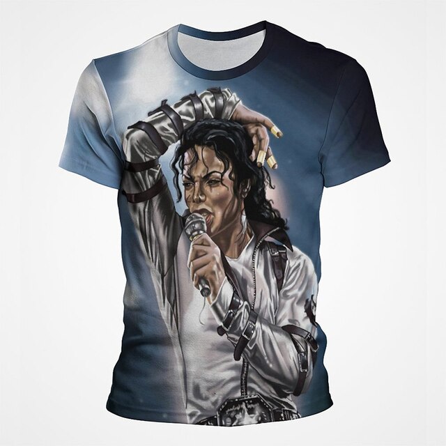 Michael Jackson 3D Street Style Men's Tee