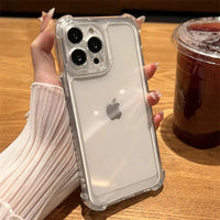 Transparent shockproof iPhone case by BIBIBALL for iPhone 15, 14, 13, 12, 11 Pro Max, X, XR, XS, 7, 8 Plus with bumper design.