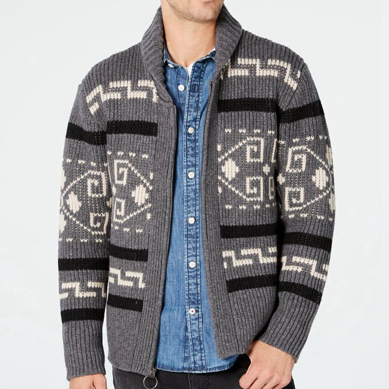 Men's Elegant Long Sleeve Knit Cardigan