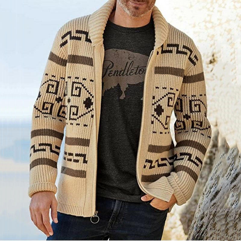 Men's Elegant Long Sleeve Knit Cardigan