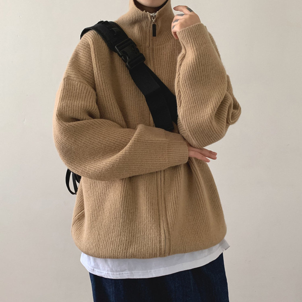Men's Essential Zip Turtleneck Cardigan