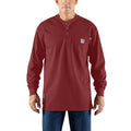 Carhartt Men's FR Cotton Force Henley Dark Red XL