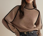 Mid-Collar Knit Sweater