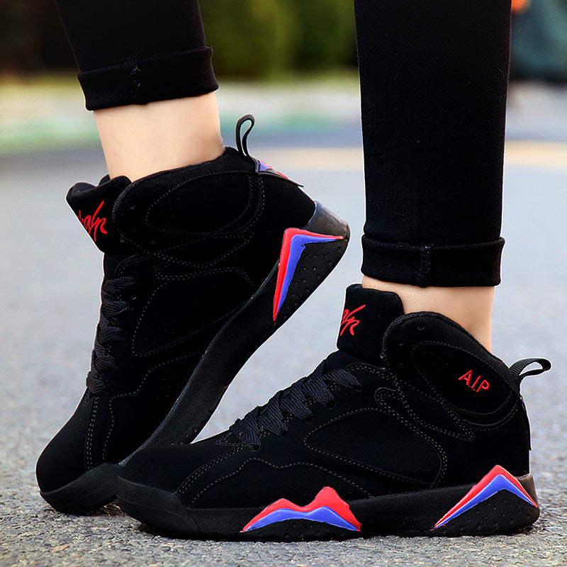 Dual Air Jordan 7 High Tops for Couples