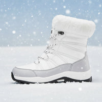 Women’s Winter Fleece-Lined Thicker Non-Slip Cotton-Padded Outdoor Mid-Boots