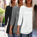 Paquete de 3 tops de túnica para mujer con mangas 3/4
