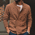 Chic Double Breasted Sweater Coat