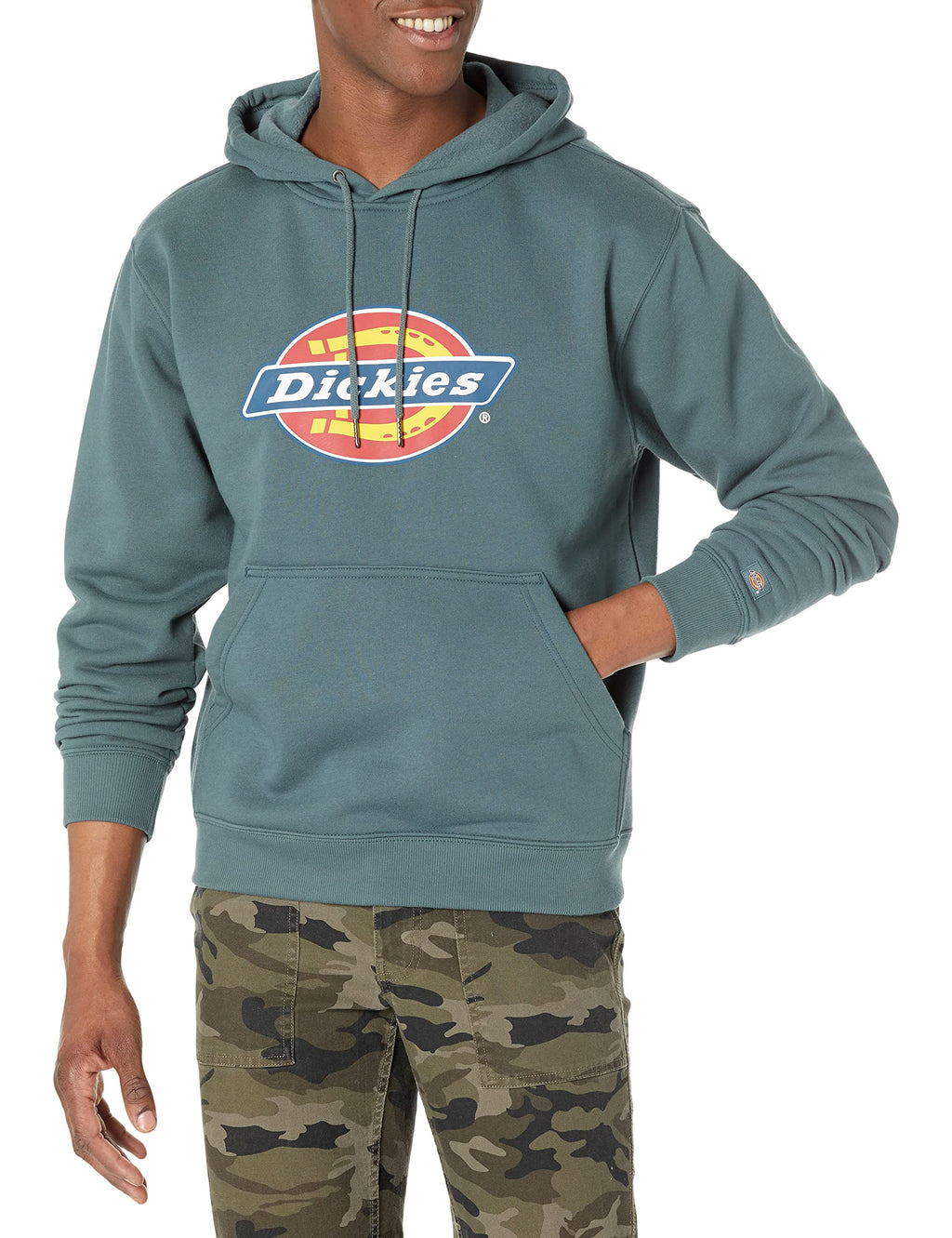 Dickies Mens Tricolor DWR Pullover Fleece Lincoln Green 2X