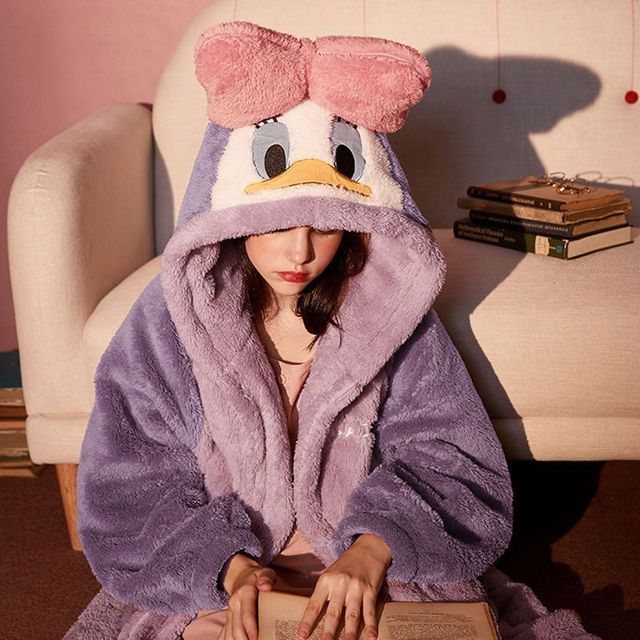 Comfy Cartoon Velvet Pajama Set