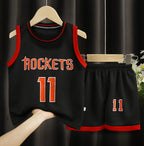 Children's basketball sports outfit by Ancient Energy, boys' basketball suit with sporty design, perfect for active kids.