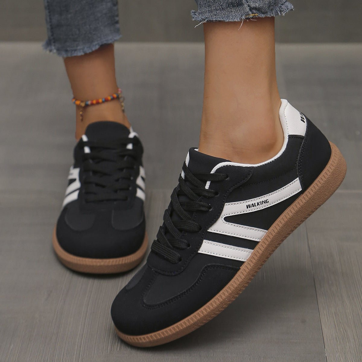 Women’s FitiqueFit lace-up low-top sneakers in various colors, EU sizes 36–42, designed for comfortable training and casual wear.