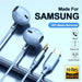 Wired Samsung in-ear headphones with USB-C and 3.5mm jack, surround sound, wire control, compatible with Galaxy S24, S23, S22 Ultra