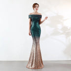 Mandotos long birthday party dress for women, slimming host gown with elegant design, suitable for special celebrations.