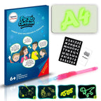Mandotos educational toy drawing pad with 3D magic light effects, puzzle board, and sketchpad for creative learning and fun.