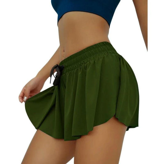 Mandotos scrunch skirt cycling biker shorts for women, designed for gym workouts, running, and marathon training with a flattering fit.