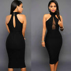 Mandotos sexy party dress in black with fitted silhouette and stylish design, perfect for evening events and celebrations.