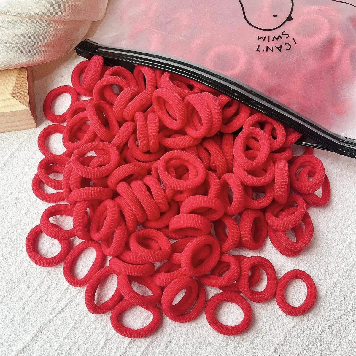 Mandotos kids elastic hair bands with colorful sweets design, suitable for girls' hair ties, scrunchies, clips, and headbands.