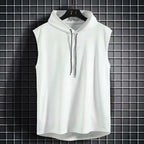 Mandotos 2026 Brand men's hip hop tank top in black, featuring bold graphic design and sleeveless style for casual wear.