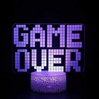 Mandotos 3D LED RGB gamer light with colorful glowing design, ideal for gaming setups and room decoration.