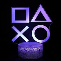 Mandotos 3D RGB LED gamer light displaying vibrant multicolor lighting in a sleek, modern design for gaming setups.
