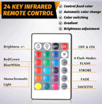 Mandotos 3D LED RGB gamer light illuminating with vibrant colors, designed for gaming setups and room decor.