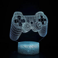 Mandotos 3D LED RGB gamer light displaying vibrant multicolor lighting and geometric design for gaming setup decoration