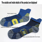 Mandotos 3-pack fitness sports socks with towel bottoms, non-slip grip, quick-drying material, ideal for running, basketball, and training.