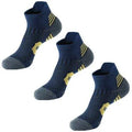 Mandotos 3-pair set of short, quick-drying fitness sports socks with towel bottom, non-slip sole, ideal for running and basketball.