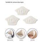 Mandotos 3 or 6 pairs of sport shoe heel pads with adjustable size, antiwear cushion inserts, and back stickers for comfort.