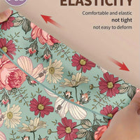 Mandotos 3-pack high-waisted women's panties with printed patterns, designed for tummy tightening and hip lifting, comfortable fit.