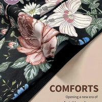 Mandotos 3pcs high-waisted women's panties with printed patterns, tummy tightening and hip-lifting design, comfortable fit.