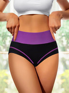 Set of four MANDOTOS high-waisted women's panties, breathable, comfortable, tummy tightening, and shaping triangle design.