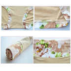 Set of five MANDOTOS women's print cotton panties in various cute patterns, plus size briefs, comfortable underpants for women.