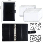 A6 Deluxe Leather Finance Organizer by MANDOTOS with multiple compartments for receipts, cards, and cash in a sleek leather design.