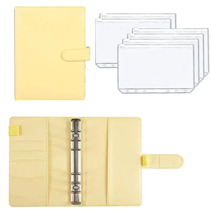 A6 Deluxe Leather Finance Organizer by MANDOTOS with multiple card slots, cash compartments, and a sleek, professional design.