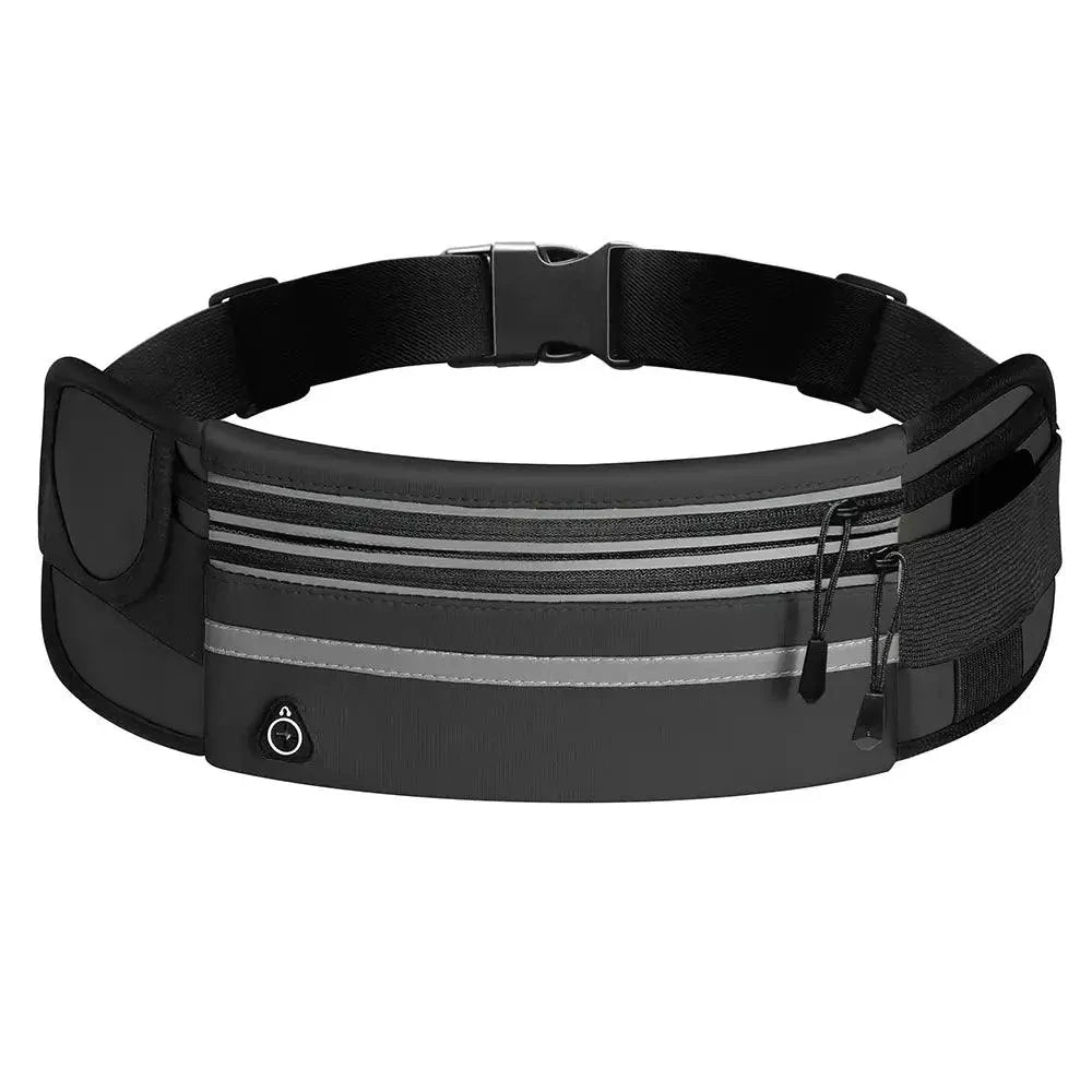 Mandotos Active Essentials waist bag with adjustable strap and multiple compartments for outdoor and fitness activities.