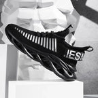 Mandotos men's advanced cushioning running shoes with breathable mesh upper and supportive sole for enhanced performance.
